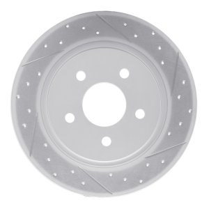 Ford Transit Connect Brake Rotor (1) - Rear Right - DFC - Geoperformance, Drilled & Slotted - `13-`18