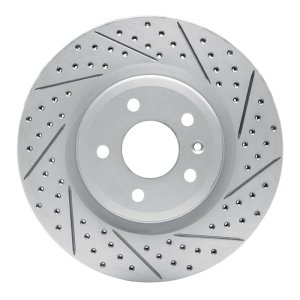 Ford Flex Brake Rotor (1) - Front Right - DFC - Drilled & Slotted Geoperformance - `11-`19