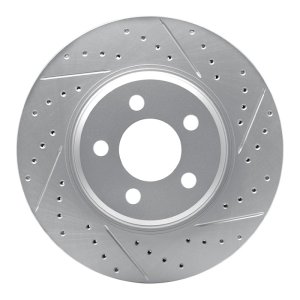 Ford Ssv Plug-In Hybrid Brake Rotor (1) - Front Right - DFC - Drilled & Slotted Geoperformance - `15-`20