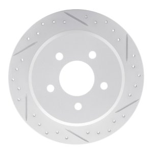 Ford Explorer Sport Brake Rotor (1) - Rear Right - DFC - Geoperformance, Drilled & Slotted - `95-`02