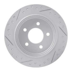 Ford Explorer Sport Brake Rotor (1) - Rear Right - DFC - Geoperformance, Drilled & Slotted - `95-`02