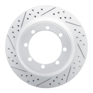 Ford F-350 Super Duty Brake Rotor (1) - Rear Left - DFC - Drilled & Slotted Geoperformance - `99-`04