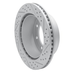 Ford F-250 Super Duty Brake Rotor (1) - Rear Left - DFC - Drilled & Slotted Geoperformance - `99-`05