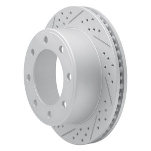 Ford F-250 Super Duty Brake Rotor (1) - Rear Left - DFC - Drilled & Slotted Geoperformance - `99-`05