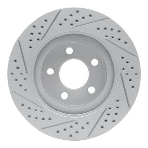 Ford Explorer Sport Brake Rotor (1) - Front Right - DFC - Drilled & Slotted Geoperformance - `01-`11