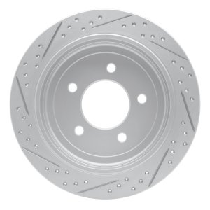 Ford F-150 Brake Rotor (1) - Rear Right - DFC - Drilled & Slotted Geoperformance - `97-`04