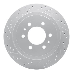 Ford F-150 Brake Rotor (1) - Rear Left - DFC - Geoperformance - Drilled & Slotted - `04-`11