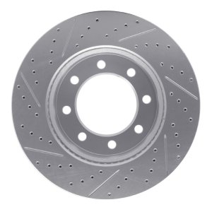 Ford Excursion Brake Rotor (1) - Front Right - DFC - Geoperformance Drilled & Slotted - `03-`05