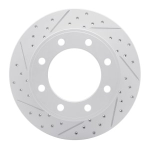 Ford F-250 Super Duty Brake Rotor (1) - Rear Left - DFC - Geoperformance Drilled & Slotted - `05-`12