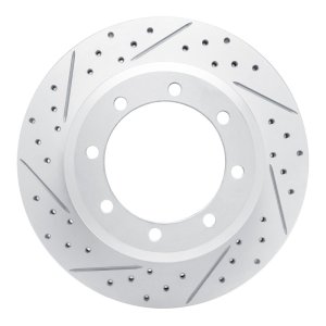 Ford F-450 Super Duty Brake Rotor (1) - Rear Left - DFC - Drilled & Slotted Geoperformance - `05-`12