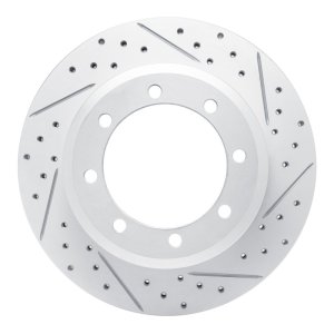 Ford F-450 Super Duty Brake Rotor (1) - Rear Right - DFC - Drilled & Slotted Geoperformance - `05-`12