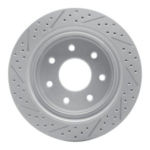 Ford F-150 Brake Rotor (1) - Rear Right - DFC - Geoperformance Rotor - Drilled and Slotted - `12-`14