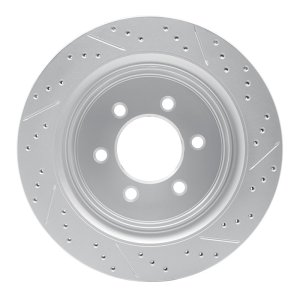 Ford F-150 Brake Rotor (1) - Rear Left - DFC - Drilled & Slotted Geoperformance - `12-`20