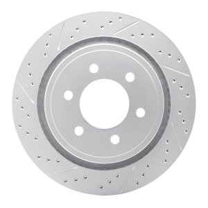 Ford F-150 Brake Rotor (1) - Rear Left - DFC - Drilled & Slotted Geoperformance - `12-`20