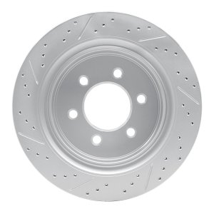 Ford F-150 Brake Rotor (1) - Rear Right - DFC - Drilled & Slotted Geoperformance - `12-`20