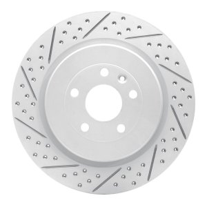Ford Explorer Brake Rotor (1) - Rear Left - DFC - Drilled & Slotted Geoperformance - `13-`19