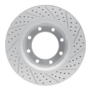 Ford F-350 Super Duty Brake Rotor (1) - Front Left - DFC - Geoperformance Drilled & Slotted - `12-`25