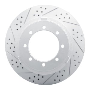 Ford F-350 Super Duty Brake Rotor (1) - Rear Left - DFC - Drilled & Slotted Geoperformance - `11-`22