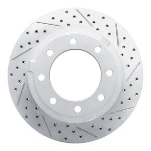 Ford F-250 Brake Rotor (1) - Rear Right - DFC - Drilled & Slotted Geoperformance - `11-`22