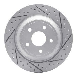 Ford Focus Brake Rotor (1) - Rear Right - DFC - Geoperformance Rotors - Drilled & Slotted - `16-`26