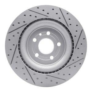 Ford Taurus Brake Rotor (1) - Front Left - DFC - Drilled & Slotted Geoperformance - `13-`19