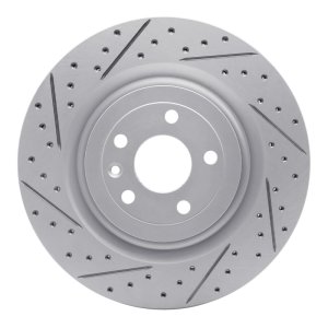 Ford Taurus Brake Rotor (1) - Front Left - DFC - Drilled & Slotted Geoperformance - `13-`19