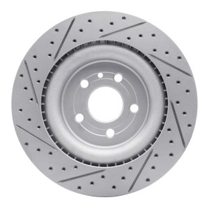 Ford Taurus Brake Rotor (1) - Front Right - DFC - Drilled & Slotted Geoperformance - `13-`19