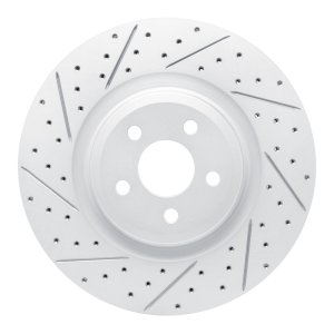 Ford Edge Brake Rotor (1) - Front Left - DFC - Drilled & Slotted Geoperformance - `19-`24