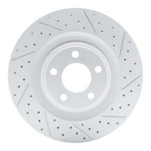 Ford Explorer Brake Rotor (1) - Front Right - DFC - Drilled & Slotted Geoperformance - `20-`26