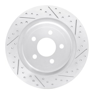 Ford Mustang Brake Rotor (1) - Rear Right - DFC - Geoperformance Drilled & Slotted - `20-`26 Ford Mustang Brake Rotor (1) - Rear Right - DFC - Geoperformance Drilled & Slotted - `20-`26