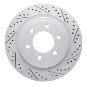 Ford F-150 Brake Rotor (1) - Rear Right - DFC - Drilled & Slotted Geoperformance - `21-`26