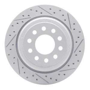 Lincoln Town Car Brake Rotor (1) - Rear Right - DFC - Drilled & Slotted Geoperformance - `03-`11