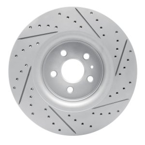 Ford Fusion Brake Rotor (1) - Front Left - DFC - Drilled & Slotted Geoperformance - `15-`21