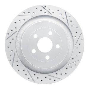 Ford Edge Brake Rotor (1) - Rear Right - DFC - Drilled & Slotted Geoperformance - `19-`24