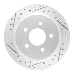 Ford Crown Victoria Brake Rotor (1) - Rear Left - DFC - Geoperformance Drilled & Slotted - `96-`02