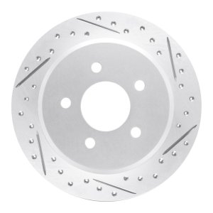 Ford Crown Victoria Brake Rotor (1) - Rear Right - DFC - Drilled & Slotted Geoperformance - `96-`02