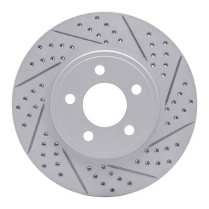 Ford Crown Victoria Brake Rotor (1) - Front Right - DFC - Drilled & Slotted Geoperformance - `03-`11