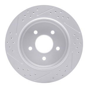 Ford Crown Victoria Brake Rotor (1) - Rear Right - DFC - Drilled & Slotted Geoperformance - `03-`11
