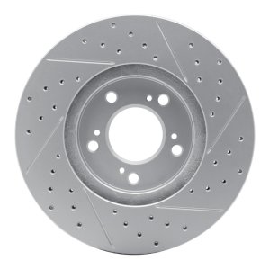 Acura RL Brake Rotor (1) - Front Left - DFC - Drilled & Slotted Geoperformance - `99-`04