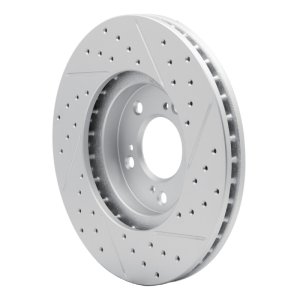 Acura RL Brake Rotor (1) - Front Left - DFC - Drilled & Slotted Geoperformance - `99-`04