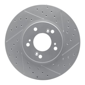 Acura RL Brake Rotor (1) - Front Right - DFC - Drilled & Slotted Geoperformance - `99-`04