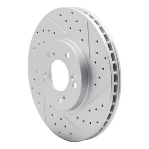 Acura RL Brake Rotor (1) - Front Right - DFC - Drilled & Slotted Geoperformance - `99-`04