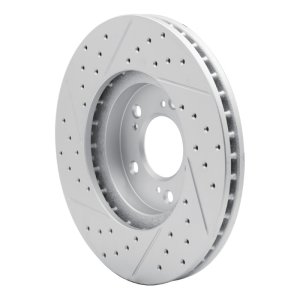 Acura RL Brake Rotor (1) - Front Right - DFC - Drilled & Slotted Geoperformance - `99-`04