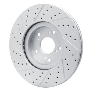 Acura TL Brake Rotor (1) - Front Right - DFC - Drilled & Slotted Geoperformance - `04-`08