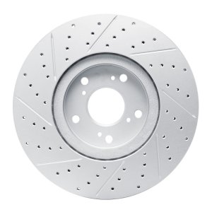 Acura TL Brake Rotor (1) - Front Right - DFC - Drilled & Slotted Geoperformance - `04-`08