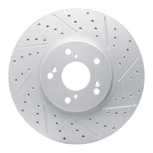 Acura TL Brake Rotor (1) - Front Right - DFC - Drilled & Slotted Geoperformance - `04-`08