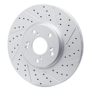 Acura TL Brake Rotor (1) - Front Right - DFC - Drilled & Slotted Geoperformance - `04-`08