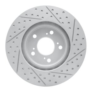 Acura RL Brake Rotor (1) - Front Left - DFC - Drilled & Slotted Geoperformance - `05-`12
