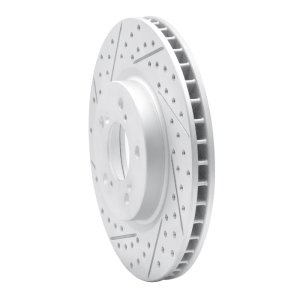 Acura RL Brake Rotor (1) - Front Left - DFC - Drilled & Slotted Geoperformance - `05-`12