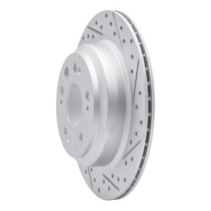 Acura RL Brake Rotor (1) - Rear Right - DFC - Drilled & Slotted Geoperformance - `05-`12